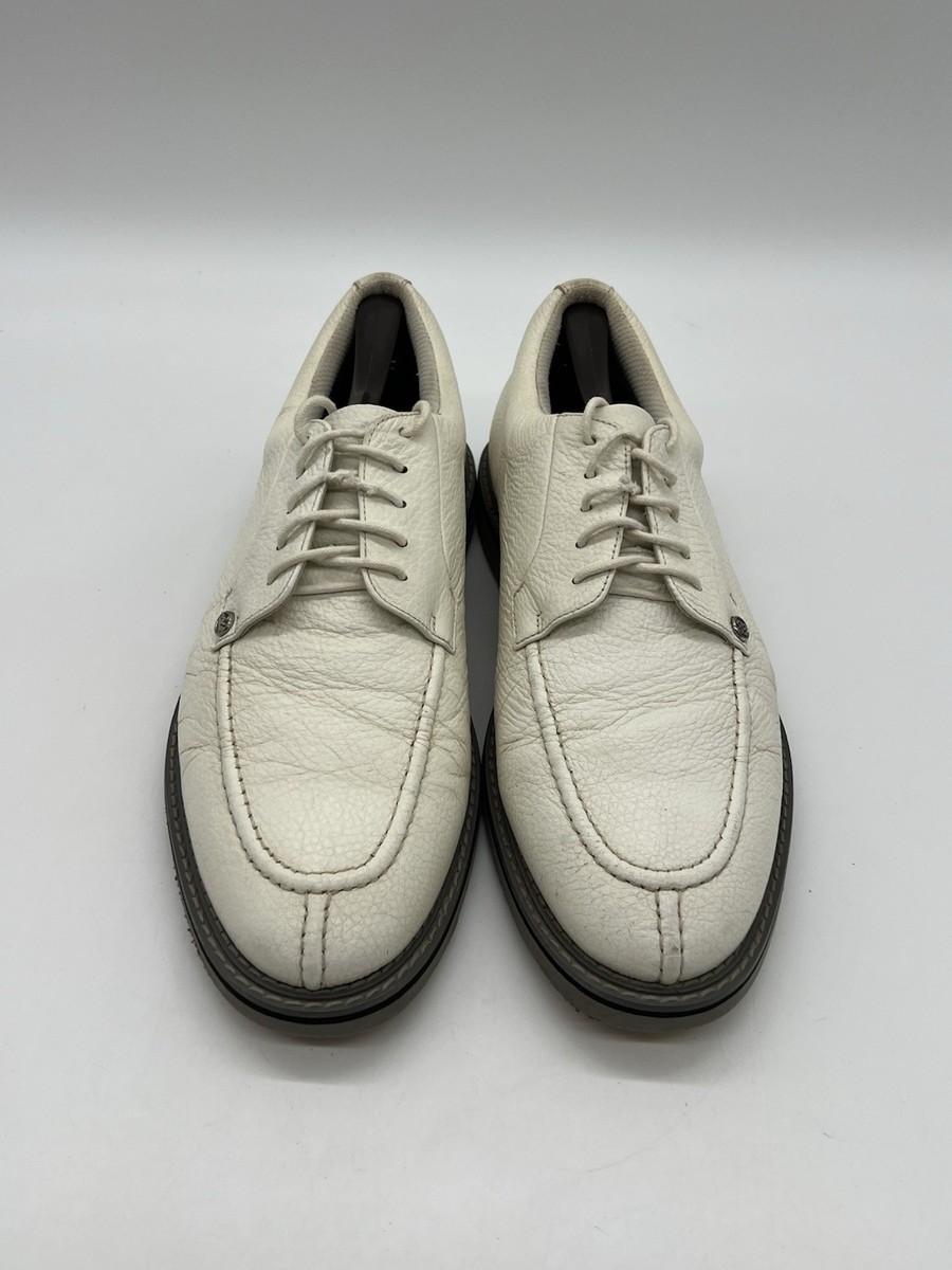 G FORE Pintuck Gallivanter Men's Size 11.5 Snow White Leather Lace