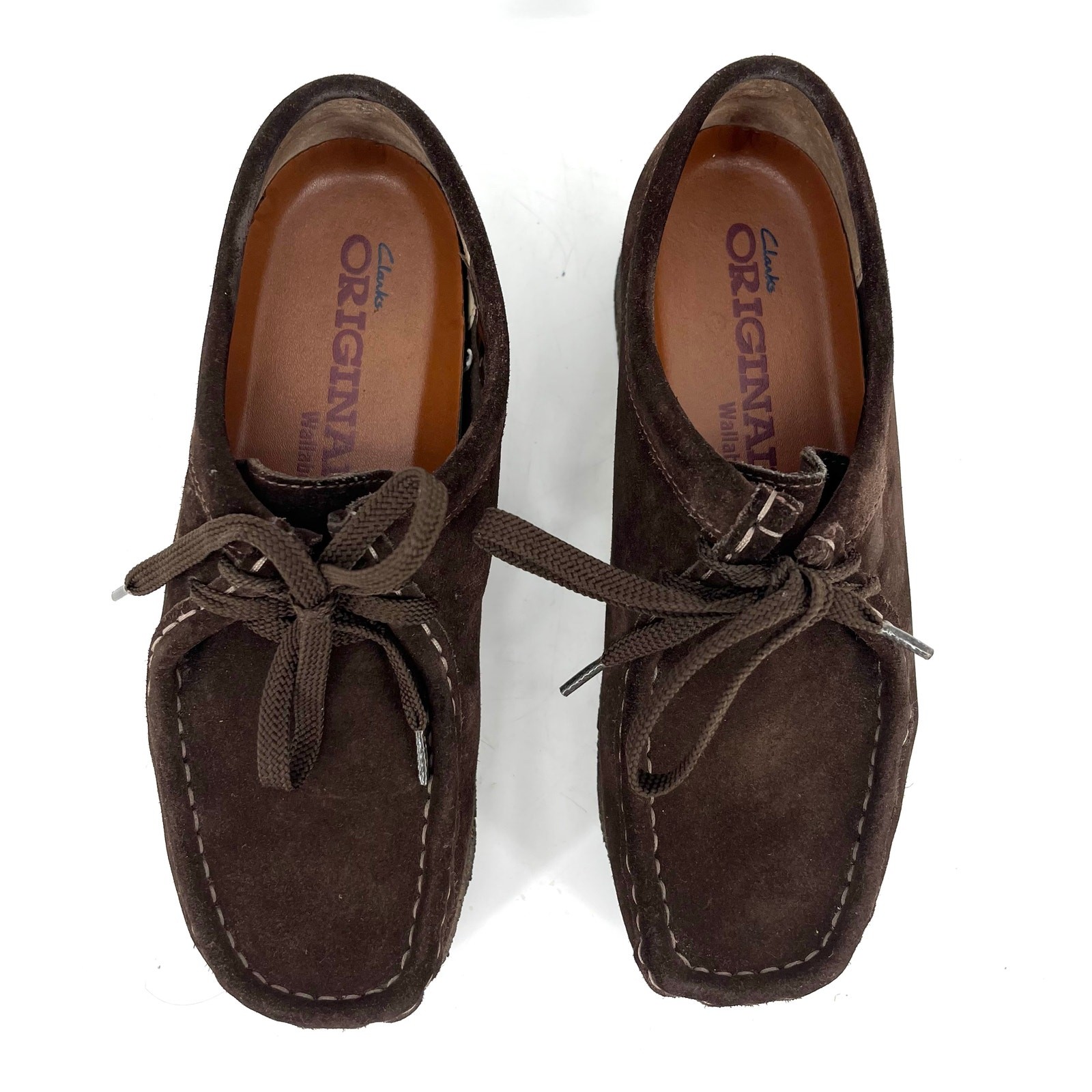 SAOLA Clarks Wallabee Donna Marrone Scamosciato Classico Gomma Suola Crepe (8)