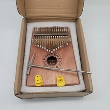 17 Key Kalimba Thumb Piano Finger Mbira Mahogany Wood Keyboard Music Instrument