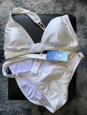 NWT Cupshe LARGE Iridescent Seashell White Bi...