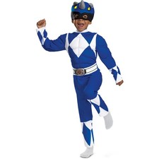 Disguise Licensed Blue Ranger Muscle Toddler Boys Costume Cartoon 167269