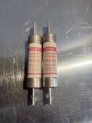 (2 pc) - GOULD SHAWMUT - TR100R Tri-onic 100 AMPS - 250 VAC or less - Class RK5