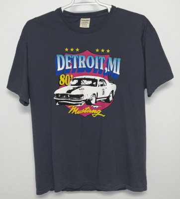 Detroit Michigan Mustang Short Sleeve T-Shirt Men's Extra Large