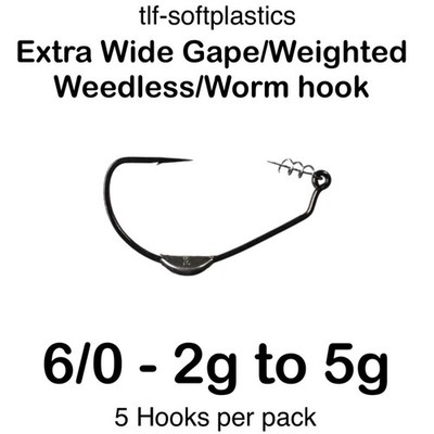 6/0 GEWICHTETER EXTRA BREITER GAPE UNKRAUTFREIER WURMHAKEN Besitzer Bestienstil