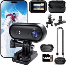 1080P Mini Body Cam 64GB Wearable POV Cam Touch Screen Vision Dock for Cycling