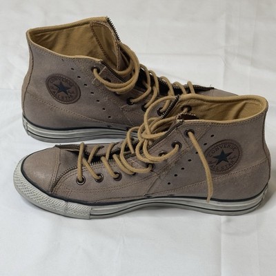 Converse All Star Chuck Taylor Shoes Mens 10 Moto Leather Hi Top