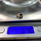 Sterling Silver Charm Pendant Engagement Promise Ring With Garnet .76g — photo 2