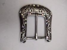 Ladies Spanish Western Buckle Multi-size Colored Rhinestones Fits 1.5" Belt