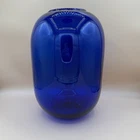 Vintage MCM Blenko Don Shepherd Art Glass "Pill" Vase 8016L Sapphire 12.25”
