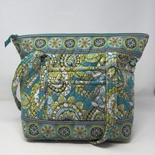 Vera Bradley Peacock Tote Bag USA Made Spring 2007 Quilted Shoulder Purse