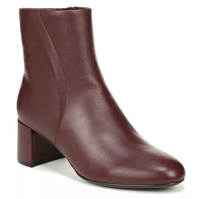 Naturalizer Buttery Leather Ankle Bootie Boots Cabernet Red Womens 9.5 M NEW