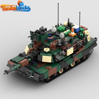 MOC-134913 M1A2 Abrams tank building blocks Birthday Christmas gift