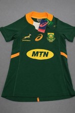 Asics South Africa Springboks Rugby Jersey XS BNWT Green Gold World Champions ￼