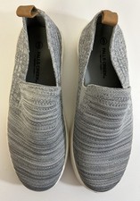 Falls Creek Memory Foam Slip On Shoes Gray Knit Comfort Casual Size 6