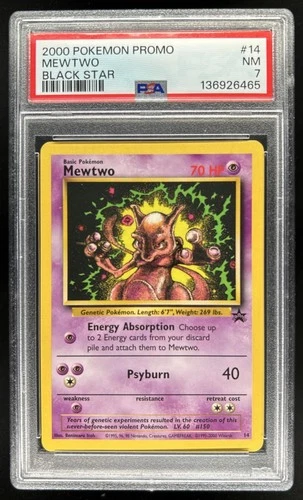 1999 Pokemon Wizards Black Star Promos Mewtwo #14 PSA 7