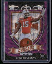 2021 Panini Prizm Draft Picks Collegiate #179 Greg Rousseau Purple Wave
