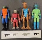 Greedo, Snaggletooth, Walrusman, Hammerhead. 4 Vintage Kenner Star Wars Figures