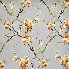 Swavelle Mill Creek NONOMI Floral GRAY Cotton Drapery Pillow Sewing Fabric BTY