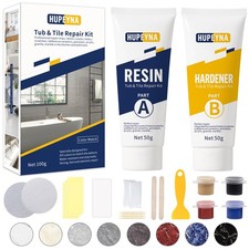 Tub, Tile and Shower Repair Kit Color Match, Hupeyna Porcelain Repair Kit, Ba...