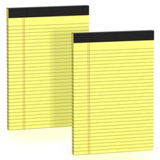 Yellow Legal Pads 8.5 x 11 Note Pads Wide Ruled 2 Pack, Notepad 8.5 x 11 Inch...