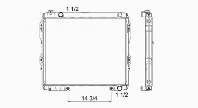Radiador para Toyota Tundra 00-06 (cabina regular/acceso) 4,7 L V8 doble fila Foto 2 de 4
