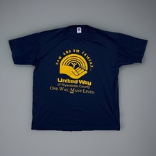 VTG United Way “One Way Many Lives” T-Shirt Single Stitch Made In USA Men’s XL