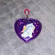 VTG Lisa Frank Halo Angel Cat Heart Shaped Eraser Case P2563 Purple RARE HTF