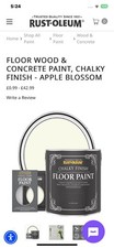 Rust-oleum chalky floor paint apple blossom 2.5 litres