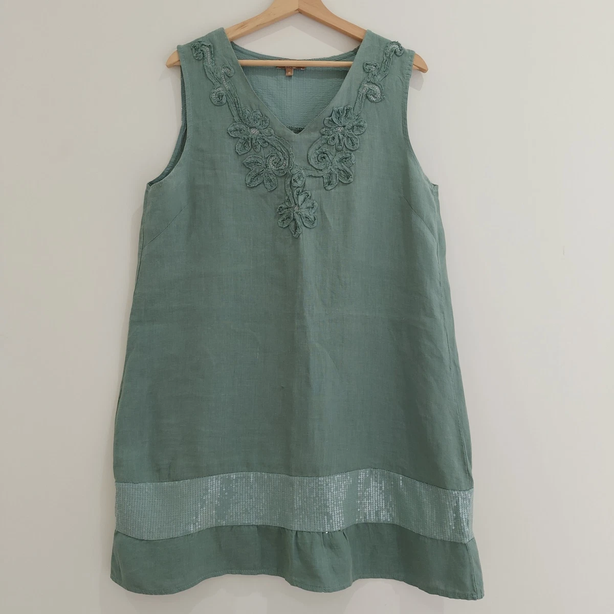 women's green linen dress Newberry Dress | Spaghetti Strap Linen Dress
