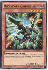 Yugioh - Raidraptor - Vanishing Lanius WIRA-EN016 1st Edition - Wing Raiders