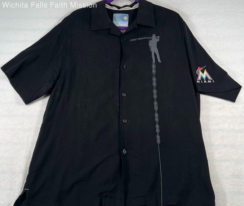 Tommy Bahama Miami Baseball Button Up: Size M