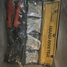Central Forge Hand Riveter Kit, 4 Nozzles, 100 Blind Rivets, 3/32  3/16 in Sizes