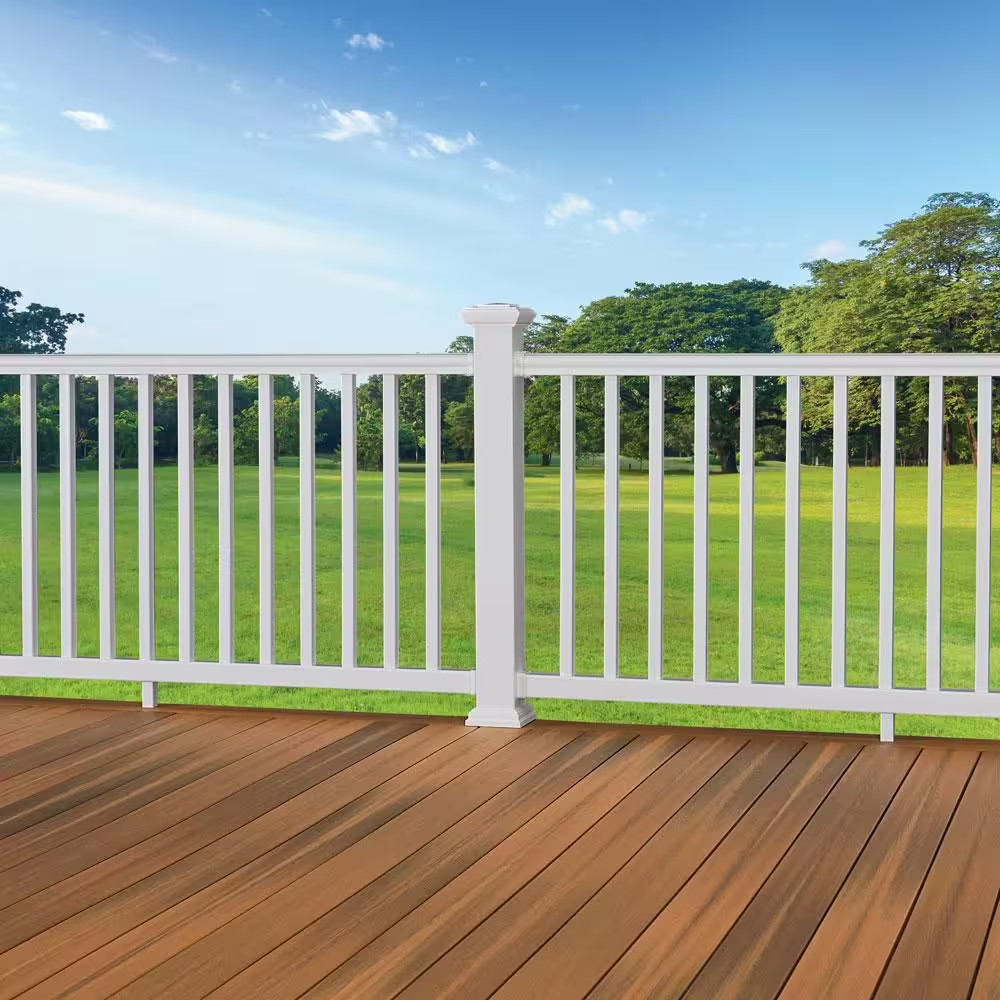 ArmorGuard Deluxe 70in. White Composite Rail Kit, Composite Core and Durable PVC