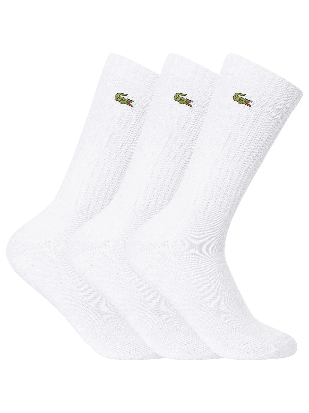 Lacoste Men's Sport 3 Pack Socks, White
