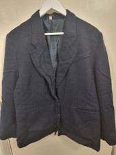 Vintage Edinburgh Navy Blue Blazer - 100% Pure New Wool - Great Britain - UK 18