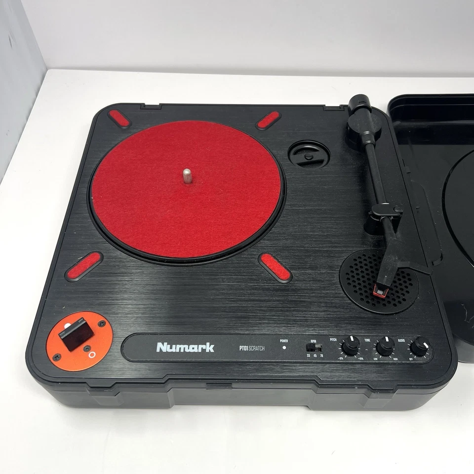 Numark PT01 Scratch Portable Turntable W/ DJ Scratch Switch Portablism Open Box - Image 3 of 4