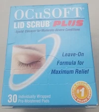 OCuSOFT Lid Scrub Plus Pre-Moistened Pads 30 count 12/2025