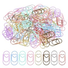 100 Pcs Heart Paper Clips, Small Heart Decorative Paper Clips, Decorative Bin...