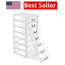 Versatile Mini Drawer Unit for Cosmetics, Crafts, and Office Supplies - White
