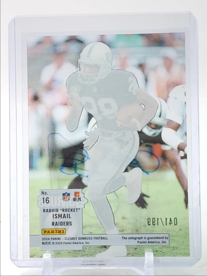 RAGHIB "ROCKET" ISMAIL 2024 CLEARLY DONRUSS RETRO 1994 AUTO /199 Q2777 - Image 2 of 2