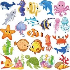 Zhanmai 24 Pcs Ocean Animal Magnets Sea Small, As the Picture Shown 