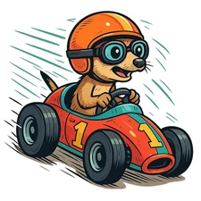 Funny Meerkat Car Sticker 9x9cm - Funny Animal Sticker for Car