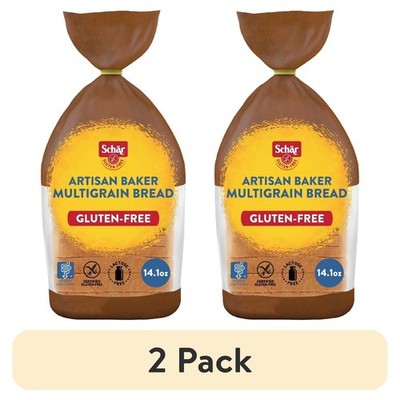 (2 pack) Gluten Free Artisan Baker Multigrain Sourdough Bread Loaf, Regular,