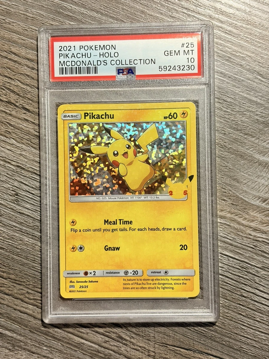 Pikachu Pokémon TCG Grade 10 Promo Individual Collectable Card
