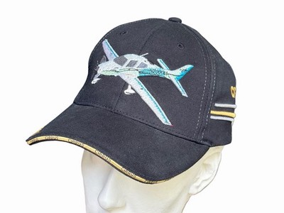 Cirrus Design Aircraft SR22 Black Cap Hat 100% Cotton Embroidered Strapback NWOT