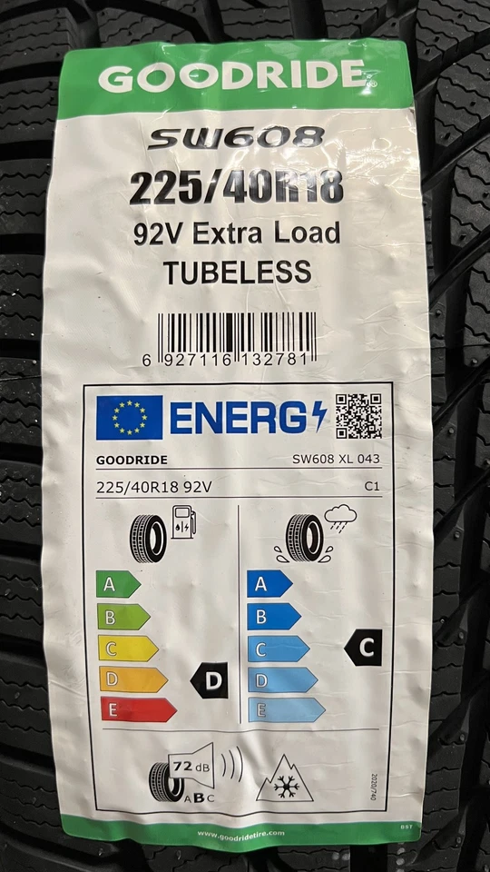 4x GOODRIDE SW608 225/40 R18 92V XL Winter Reifen Winterreifen - Bild 2 von 3
