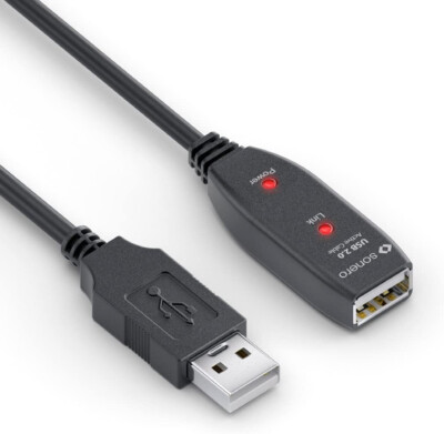 10m USB 2.0 Verlängerungskabel Aktiv Verlängerung Kabel Repeater Drucker Scanner