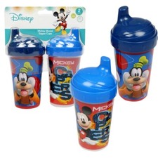DISNEY BABY MICKEY MOUSE 2 PACK Spill Proof 10oz Sippy Cups Kids Toddler Tumbler