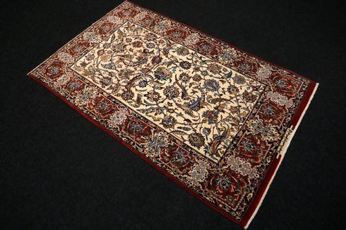 Orient Teppich Isfahan 173 x 111 cm Esfahan Beige Vogelmotive Perserteppich Rug - Bild 2 von 12