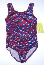 Motionwear Leotard Hologram USA Flag Olympics Bodysuit Gymnastics 2100 New Girl